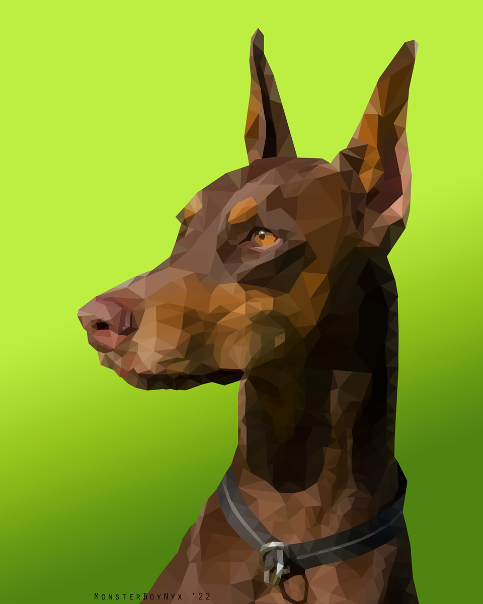 Low Poly Doberman